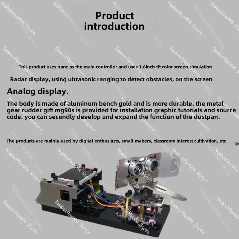 Ultrasonic Simulation Radar Detector Suitable for Arduino Learning Technology Production