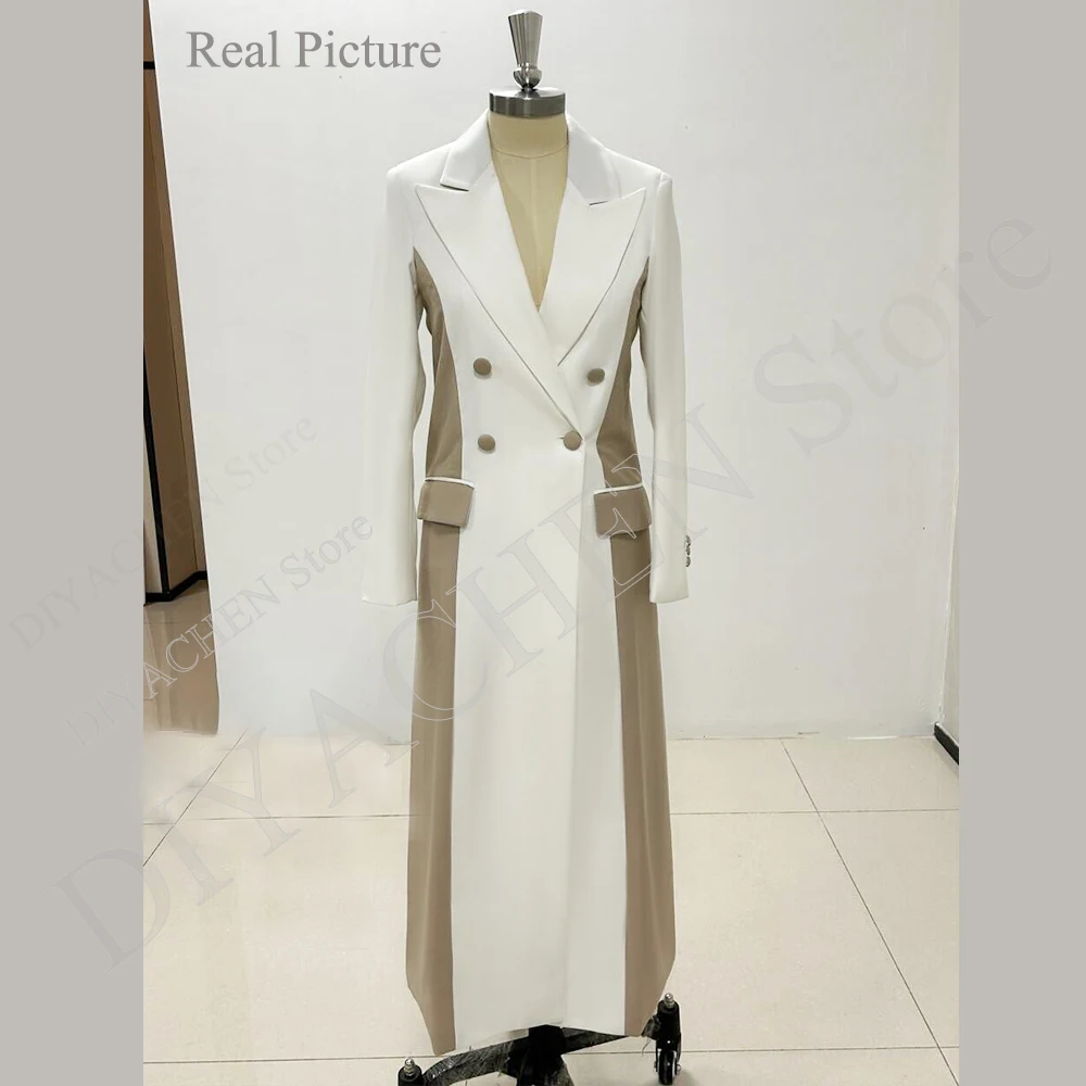 Elegante giacca da donna doppiopetto con risvolto a punta Nozioni di base alla moda Cappotto lungo da donna formale casual da ufficio Slim Fit Solo 1 Blazer