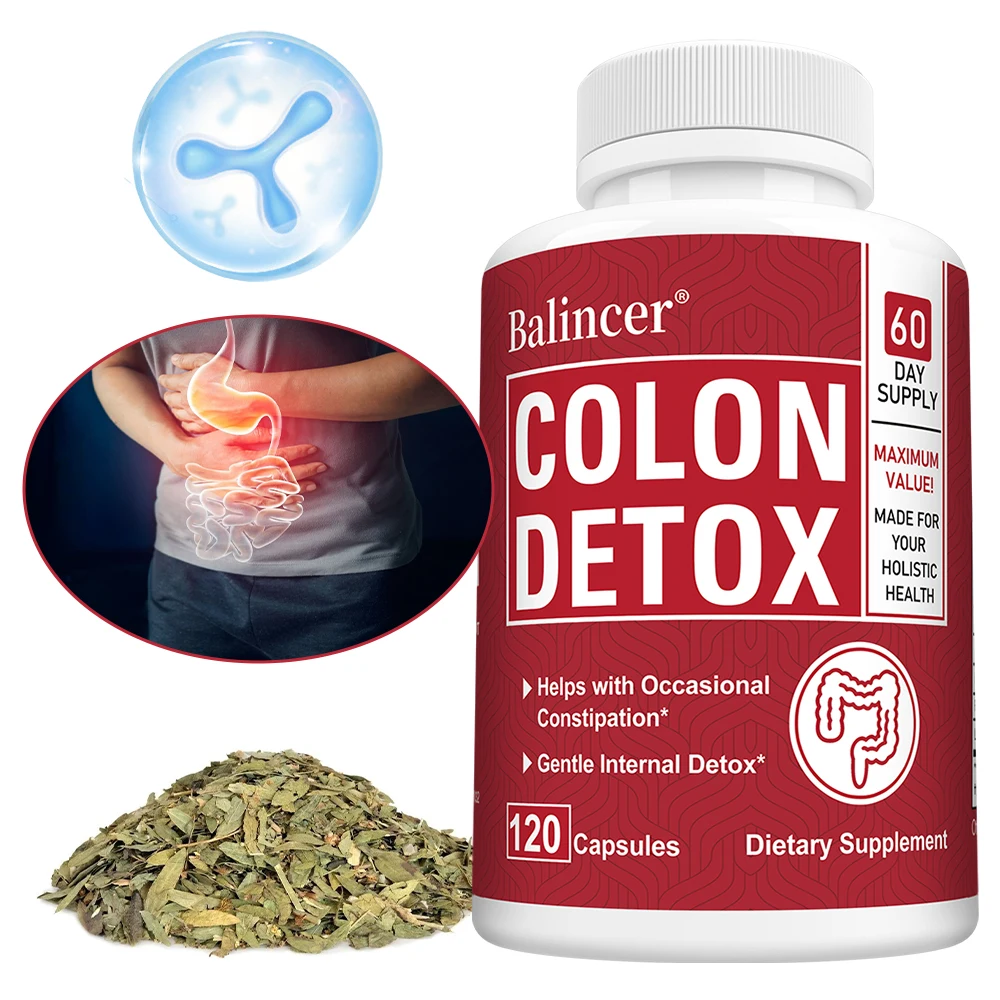 

Colon Detox Capsules, Psyllium Husk, Support Intestinal Digestive Health, Gut Cleansing, Bloating Relief, Metabolic & Immune