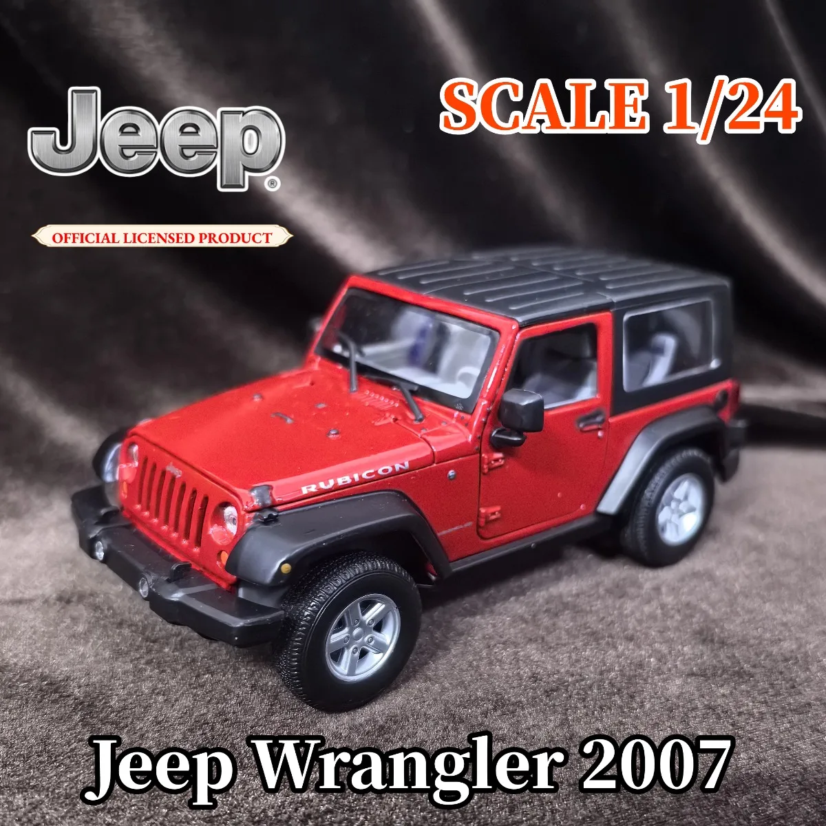 

Лимитированная модель автомобиля Jeep Wrangler 2007, масштаб 1:24, миниатюрная копия роскошного автомобиля, детская игрушка в подарок на Рождество
