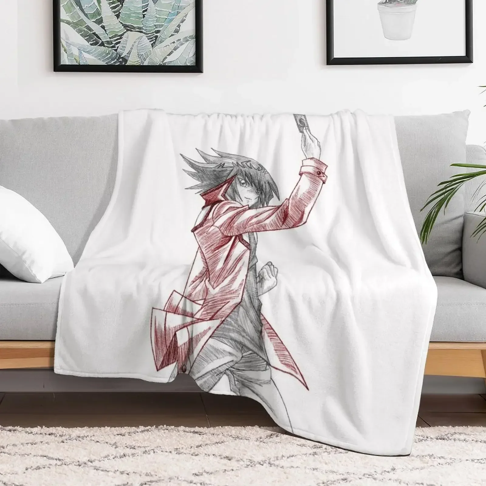 Jaden Yuki Throw Blanket Furrys Moving Custom sofa bed Blankets