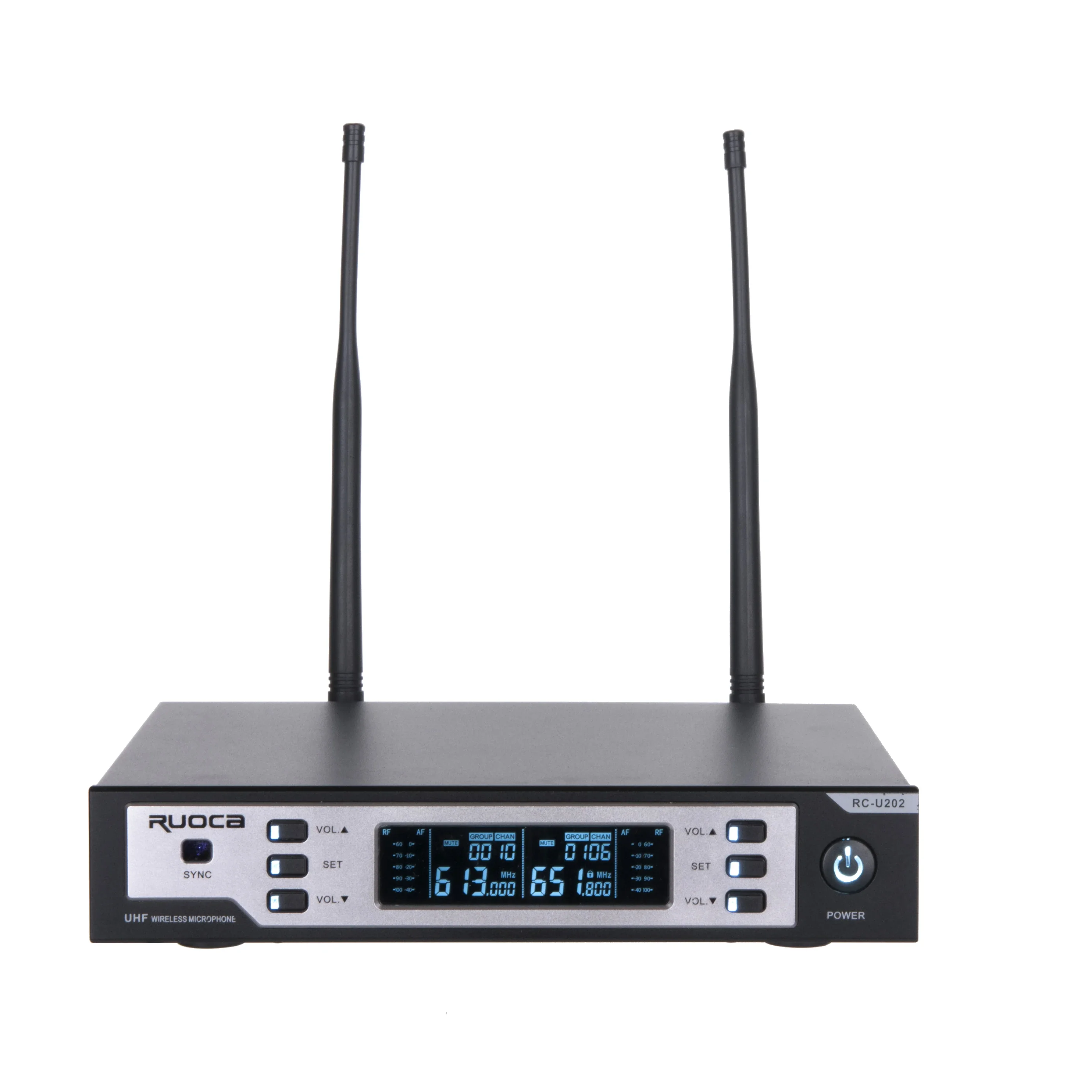 Amazon Hot Sale Professional Dual Channel UHF Wireless Mic Karaoke Microphone