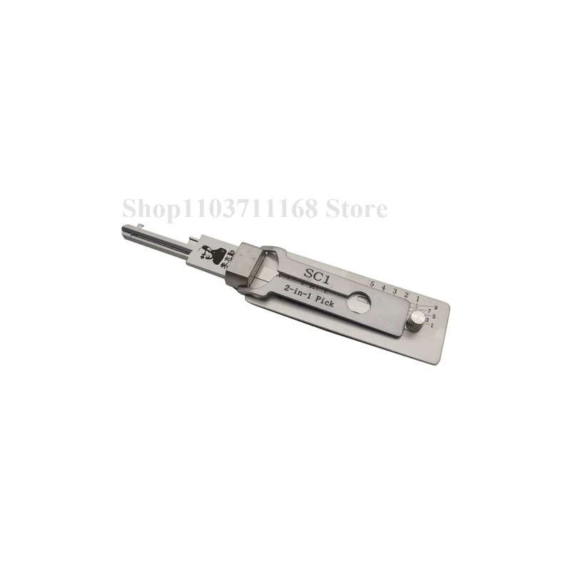 SC1 SC4 SC20 Lishi 2 in 1 Lishi Pick Kit Gunzuas Alat Tukang Kunci untuk Kunci Sipil untuk Schlage Lock C/ L Keyway Schlage Master Key