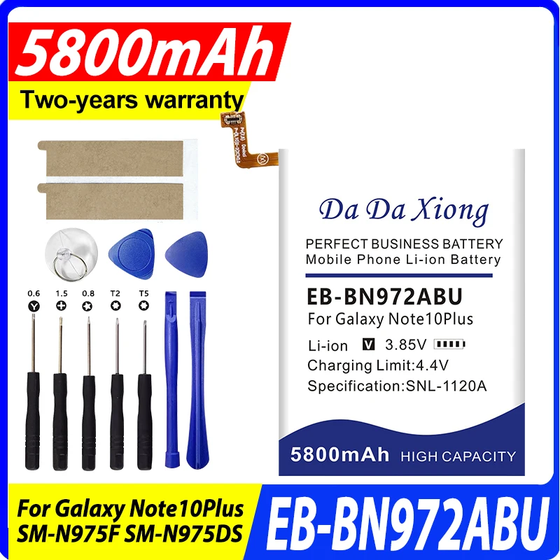 Brand New EB-BN972ABU 5800mAh Battery For Samsung Galaxy Note 10+ Note 10Plus SM-N975F SM-N975DS phone Batteries+Tools