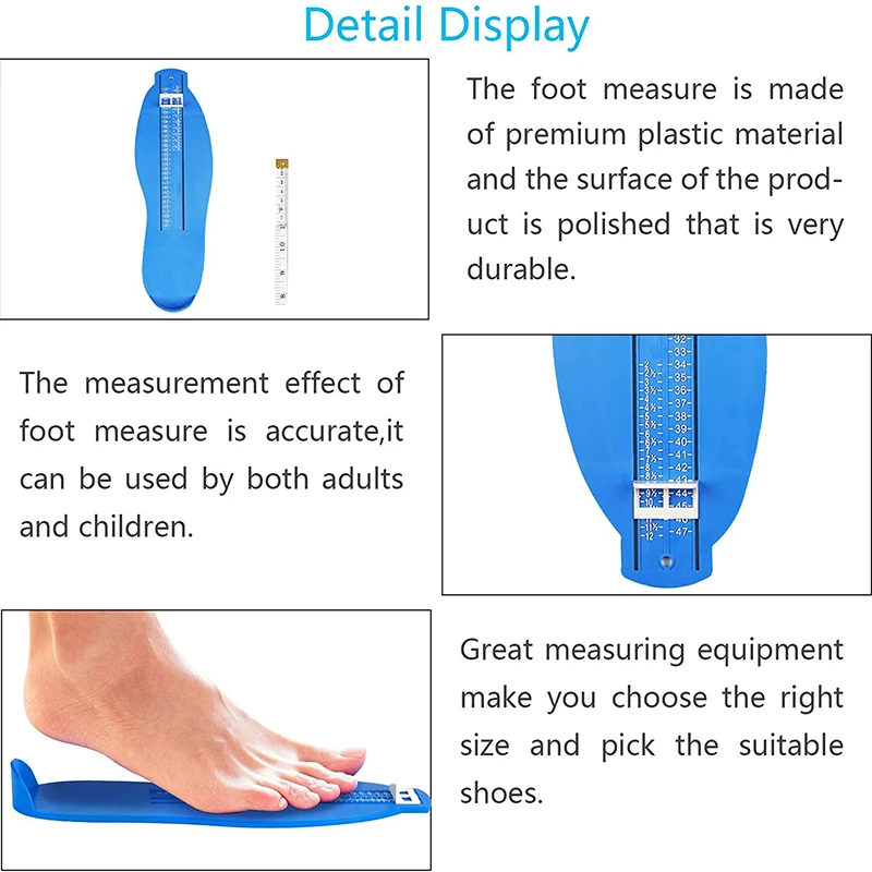 Professional Foot Measurement Device 18-47 Standard Shoe Sizer Shoe Measuring Device Ruler Sizer For Kids And Adults