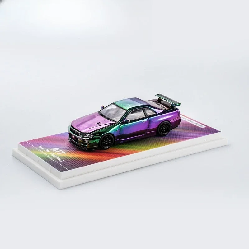 Automobile modification exhibition limited to R34 front and rear open cover, alloy car model