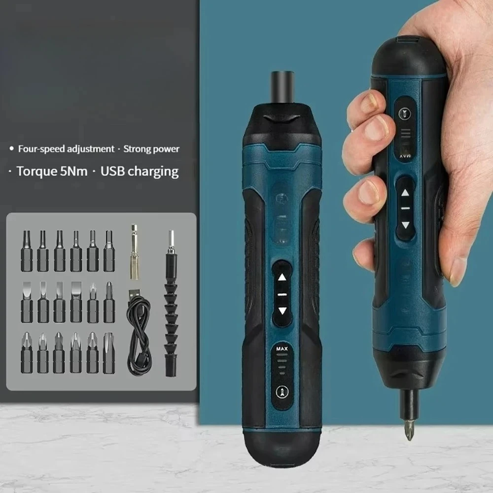 2025 New DIY Rechargeable Hexagonal Axis Position Cordless Multifunctional Removal Screwdriver Set Mini Drill Kit