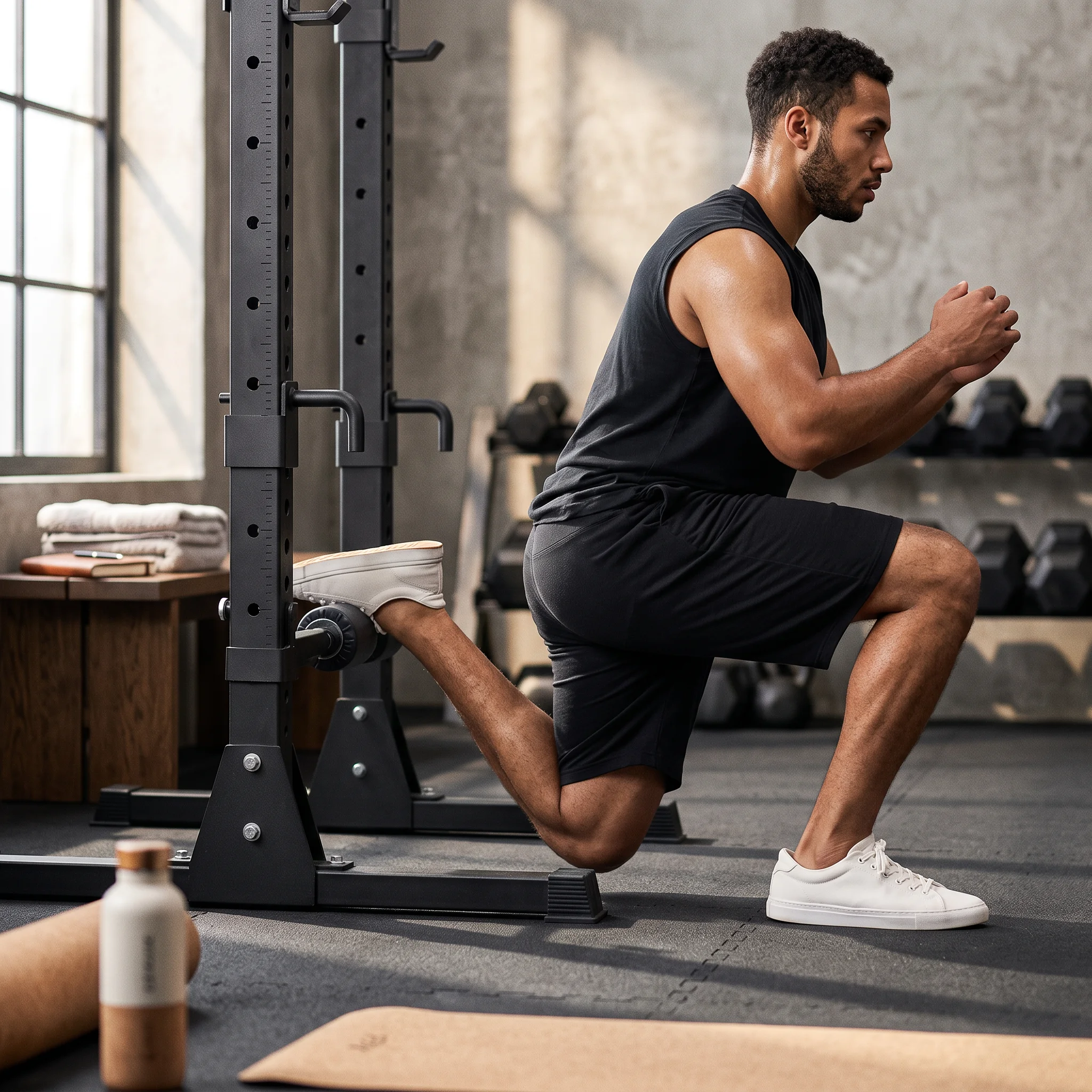 Split Squat Attachment Long-Lasting Single Leg Squat Roller Gym Accessory Non-Slip Exercise Equipment Wear-Resistant