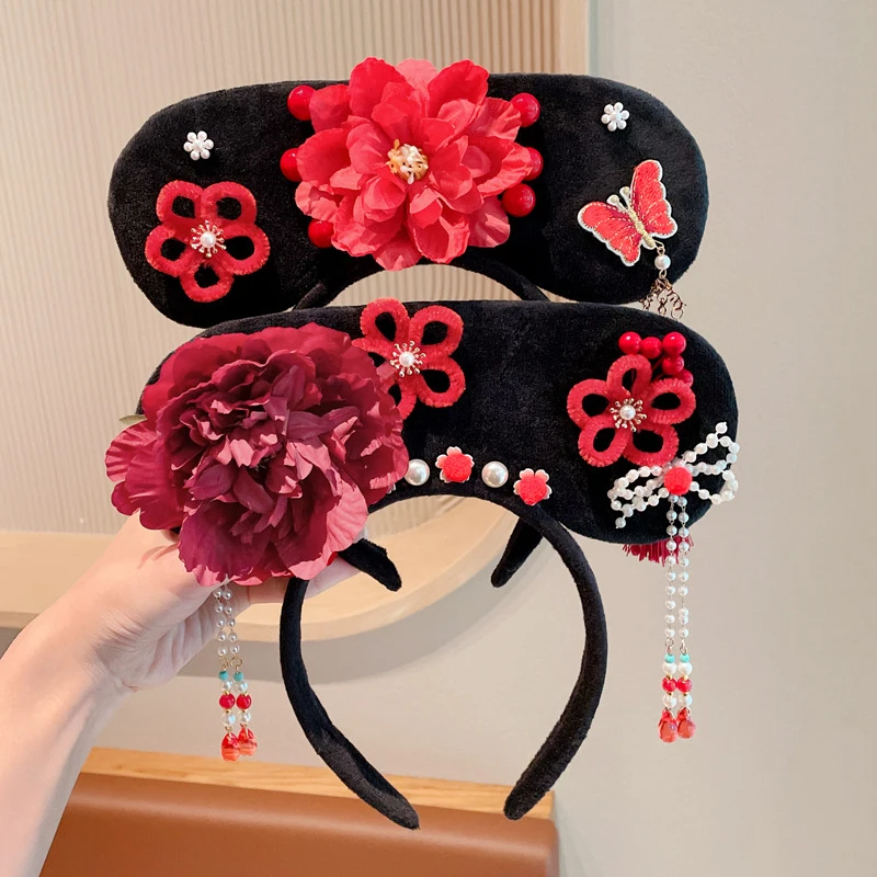 Chinese Traditional Hanfu Cheongsam Headband Accessories Ancient Princess Gege Royal Court Headdress Photography Headwear