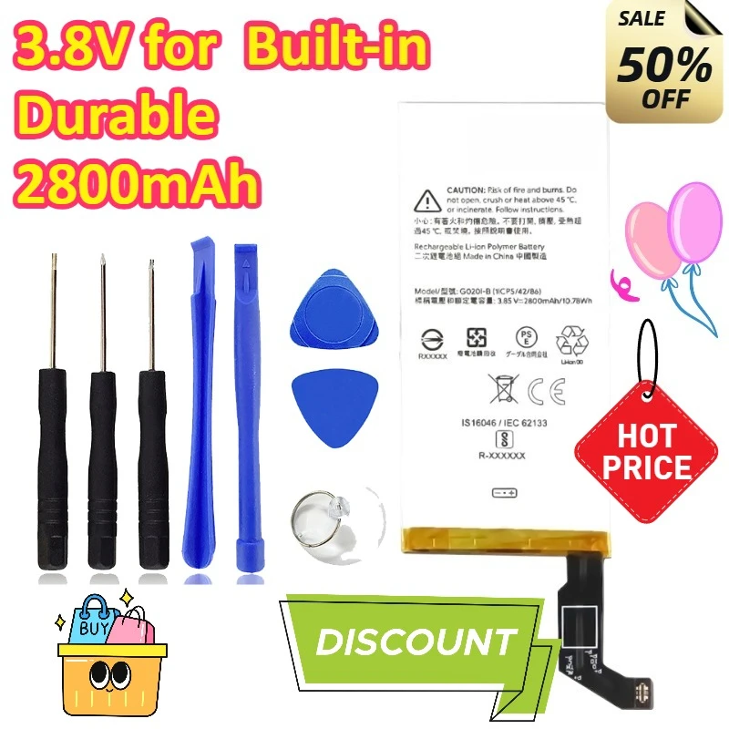 3.8V 2800mAh Built-in Durable Battery for Google Pixel 4 G020I - B Mobile Phone Batteries