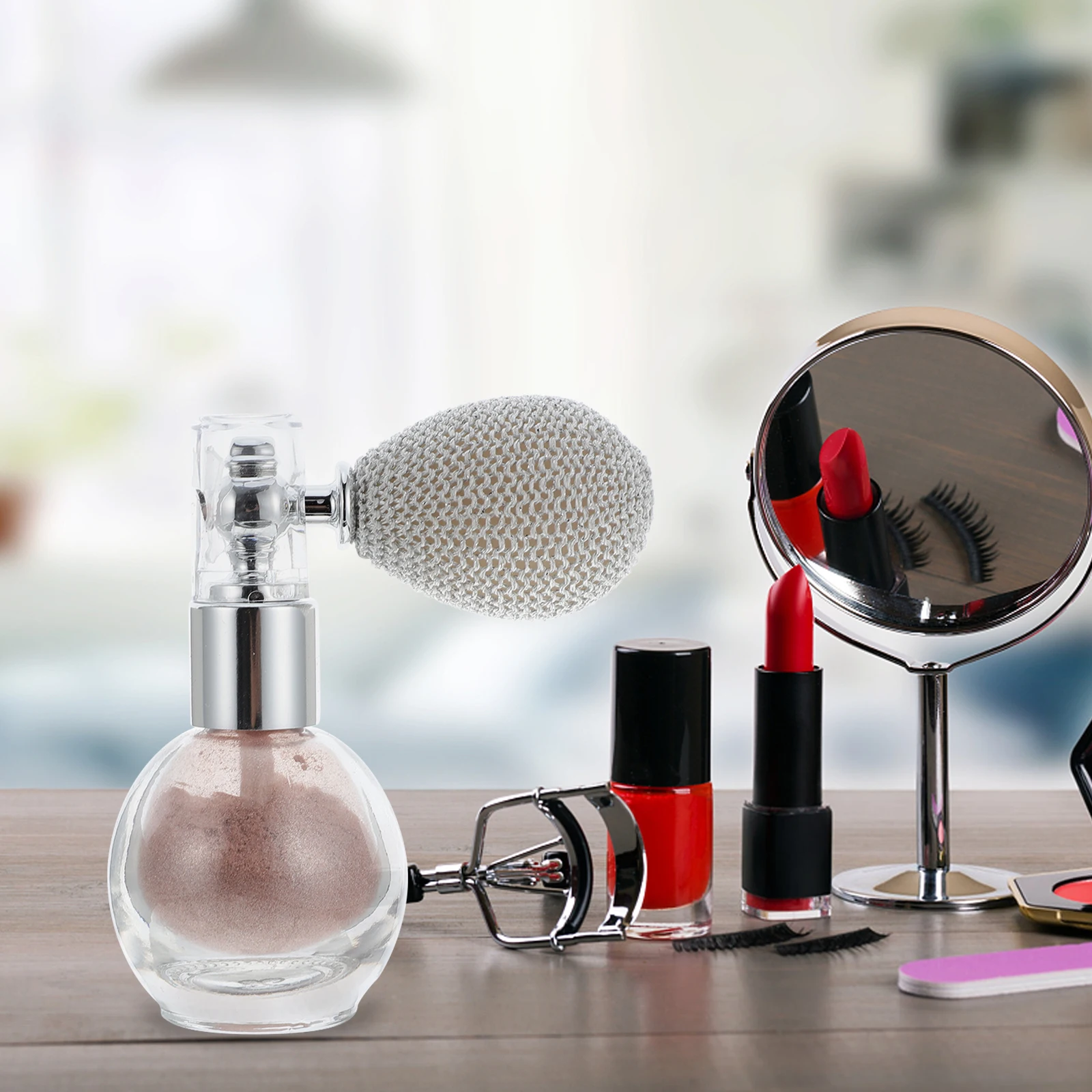 

Highlighter Powder Sprayer Bottle Compact Makeup Glitter Powder Spraying Tool for Hair Face Body Party Wedding Celebration Gift