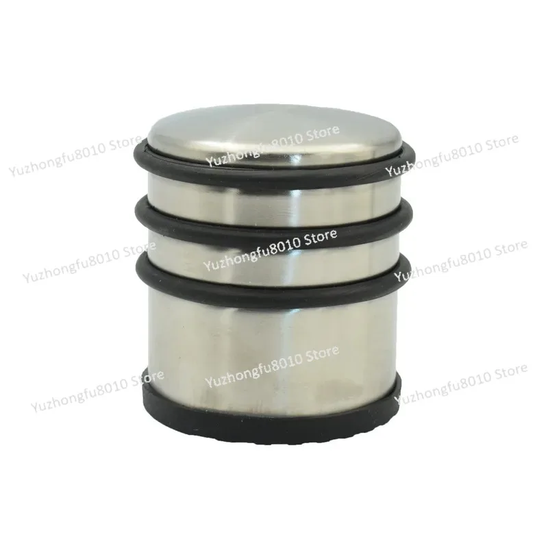 Stainless Steel Heavy Duty Round Door Stopper Rubber Non Slip Door Stop Wedge Anti Slip Floor Protector Cylinder Door Holder