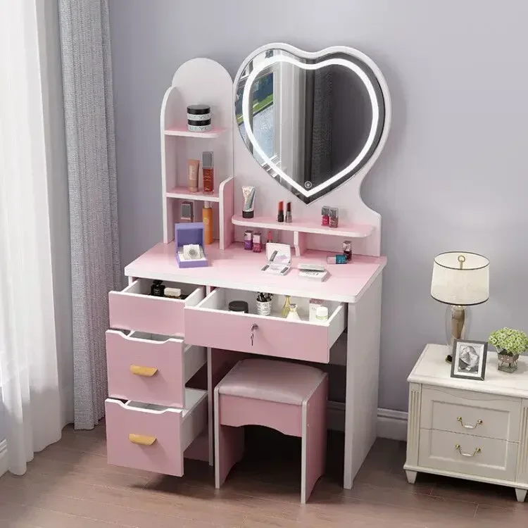 

Dressing Table Modern Minimalist Drawers Amp Stool Bedroom Small Apartment Simple Modern with Mirror Storage Cabinet Furniture