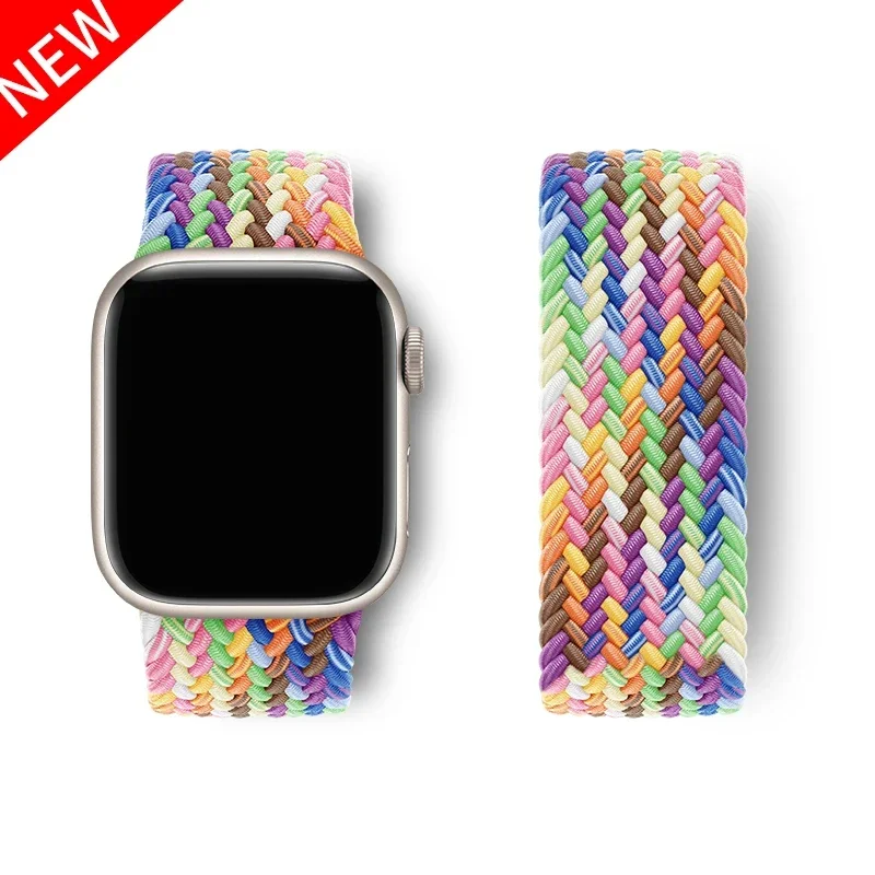 Ремешок Плетеный для Apple Watch Band 40 мм 44 мм 49 мм 45 мм 41 мм 38 мм 42 мм 44 45 мм, браслет для iWatch Ultra 2 series 9 7 6 3 8 SE Band