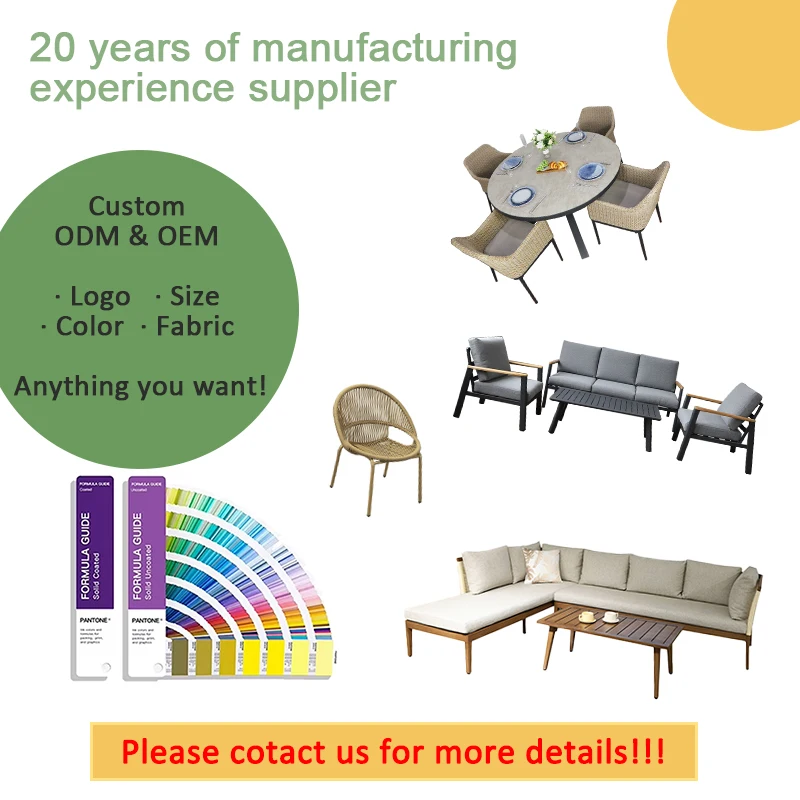 Modern Aluminum Garden Furniture Set Sectional Metal Patio Couch For Outdoor Hotel Applications Gardens