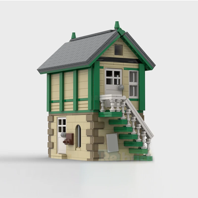 Street View Model MOC Building Bricks British Railway Signal Box Modular Technology Gifts Holiday Assemble Children Toys Suit