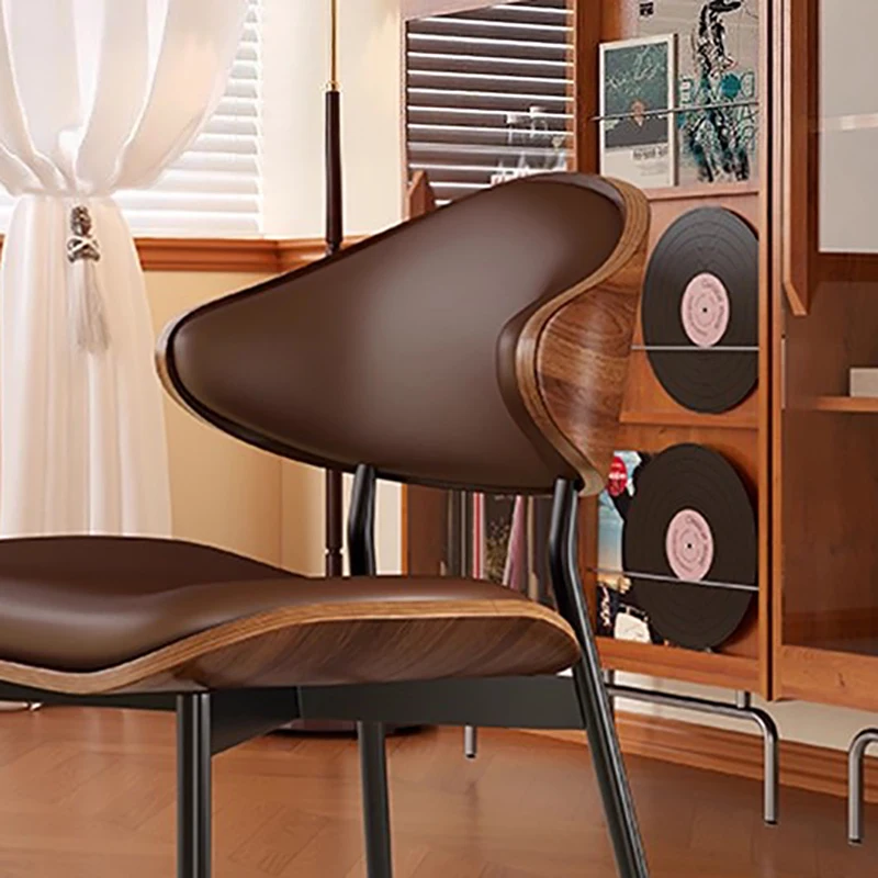 Set Of 2 Japanese Dining Chairs Metal Legs Mid Century Vintage Rustic Dining Chairs Retro High Back Chaise Restaurant Furniture