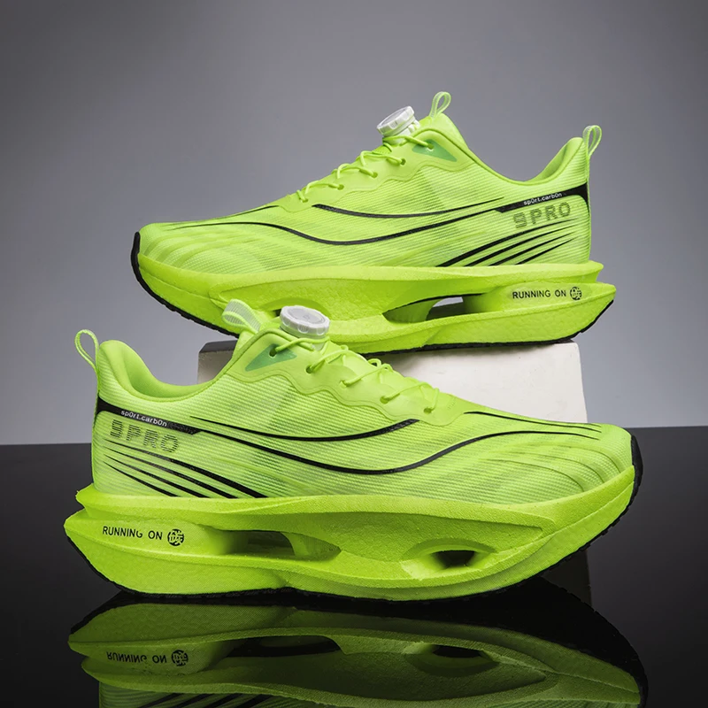 

Men Running Shoes Carbon Plate Speciality Marathon Sports Breathable Lightweight Women's Comfortable Nonskid Leisure Sneakers