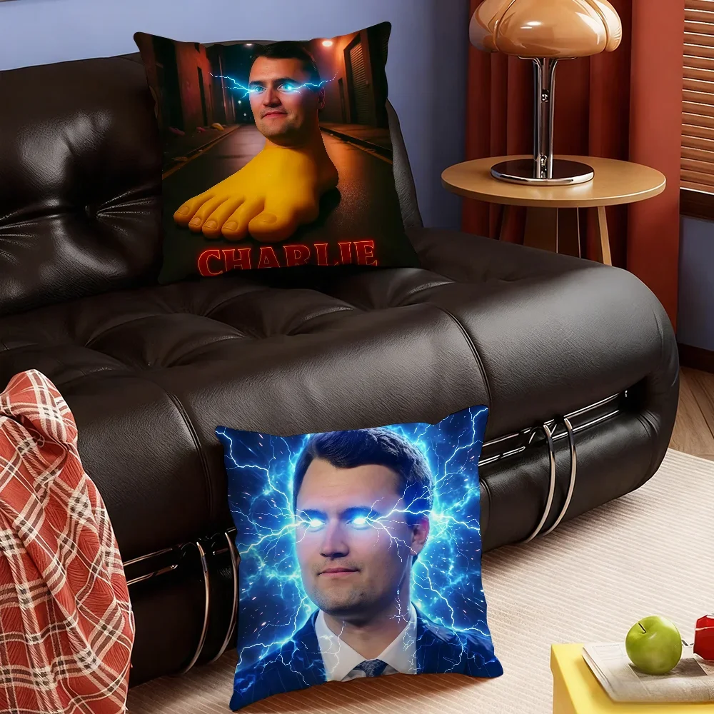 Funny C-Charlie K-Kirk-S cushion cover Bedding Office Cover Cushion Casual Couch Decor for Sofa Living Room Gift
