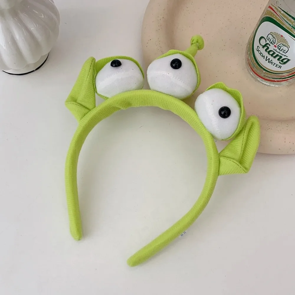 Alien Headband for Stretchy Plushy Hair Accessories for Face Washing Shower Beauty Skincare Cosplay Party Gift