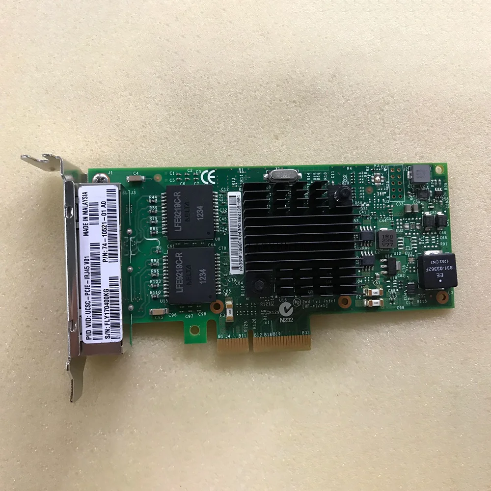 

For cisco 74-10521-01 I350T4 10 Gigabit Network Card With Four Electrical Ports UCSC-PCIE-IRJ45