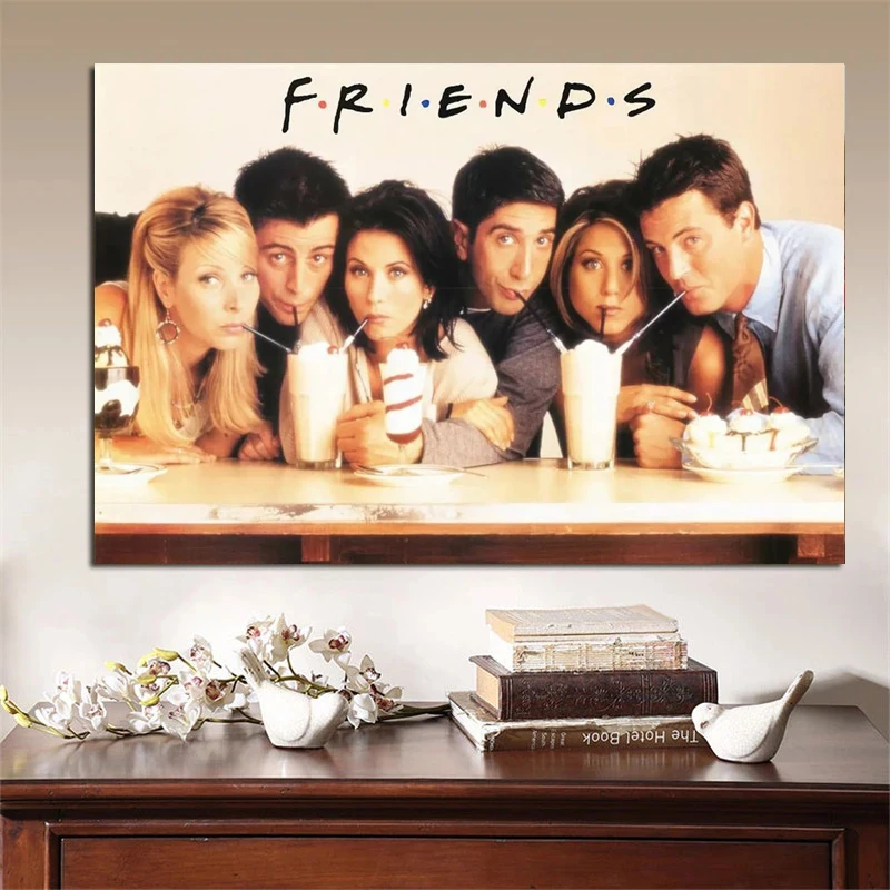 Classic TV Show Series Friends Posters Canvas Painting Retro Poster Wall Sticker Modern Paintings for Living Room Home Decor