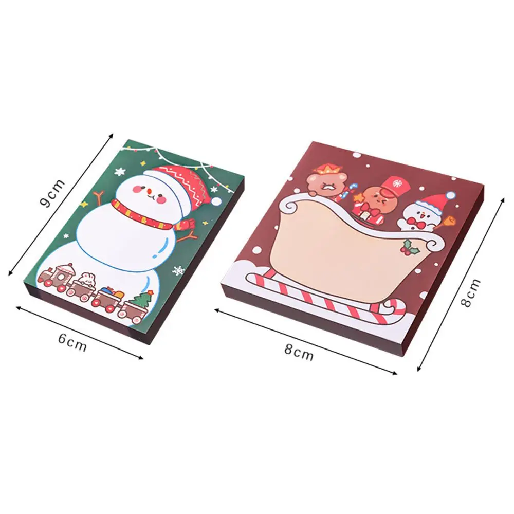 50 Sheets Santa Self-Adhesive Office Supplies Posts Stationery Sticky Notes Writing Paper Christmas Memo Pads Message Notes