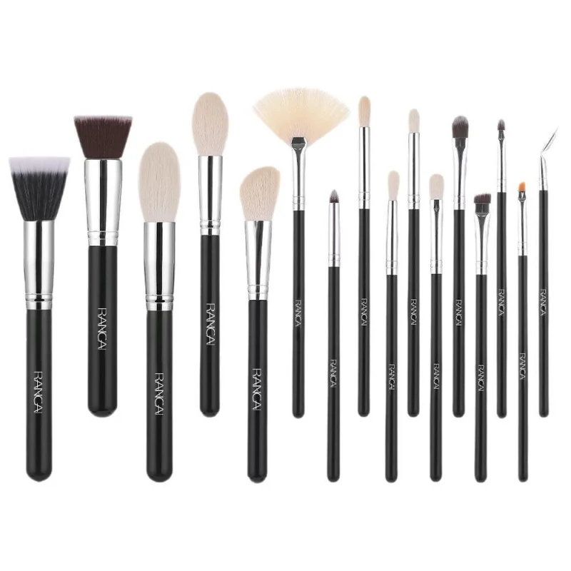 Einzelner flacher Foundation-Pinsel, Stipple-Pinsel, Flammen-Puderpinsel, Highlight-Pinsel, Fächerpinsel, Augen-Make-up-Pinsel, Eyeliner-Pinsel