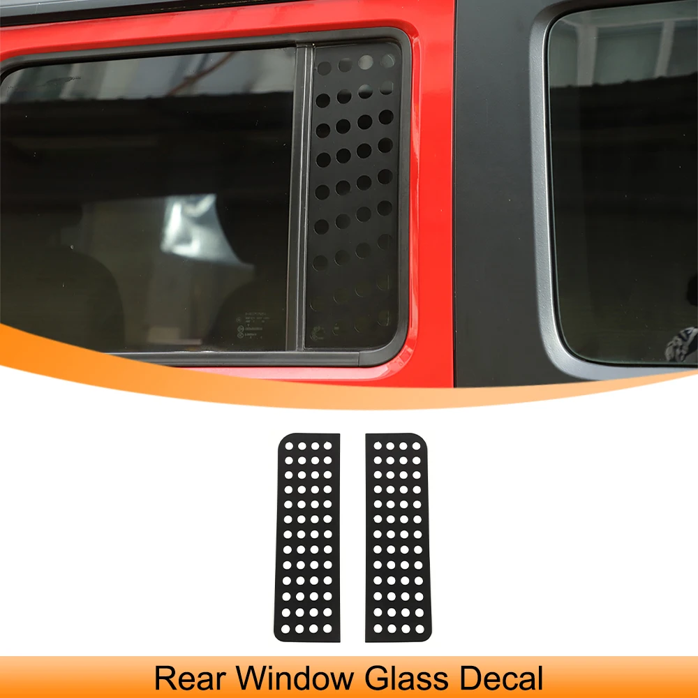 

Car Rear Triangle Window Glass Decal Panel Decoration Stickers Trim PVC for Jeep Wrangler 2007-2017 4-Door Exterior Accessories