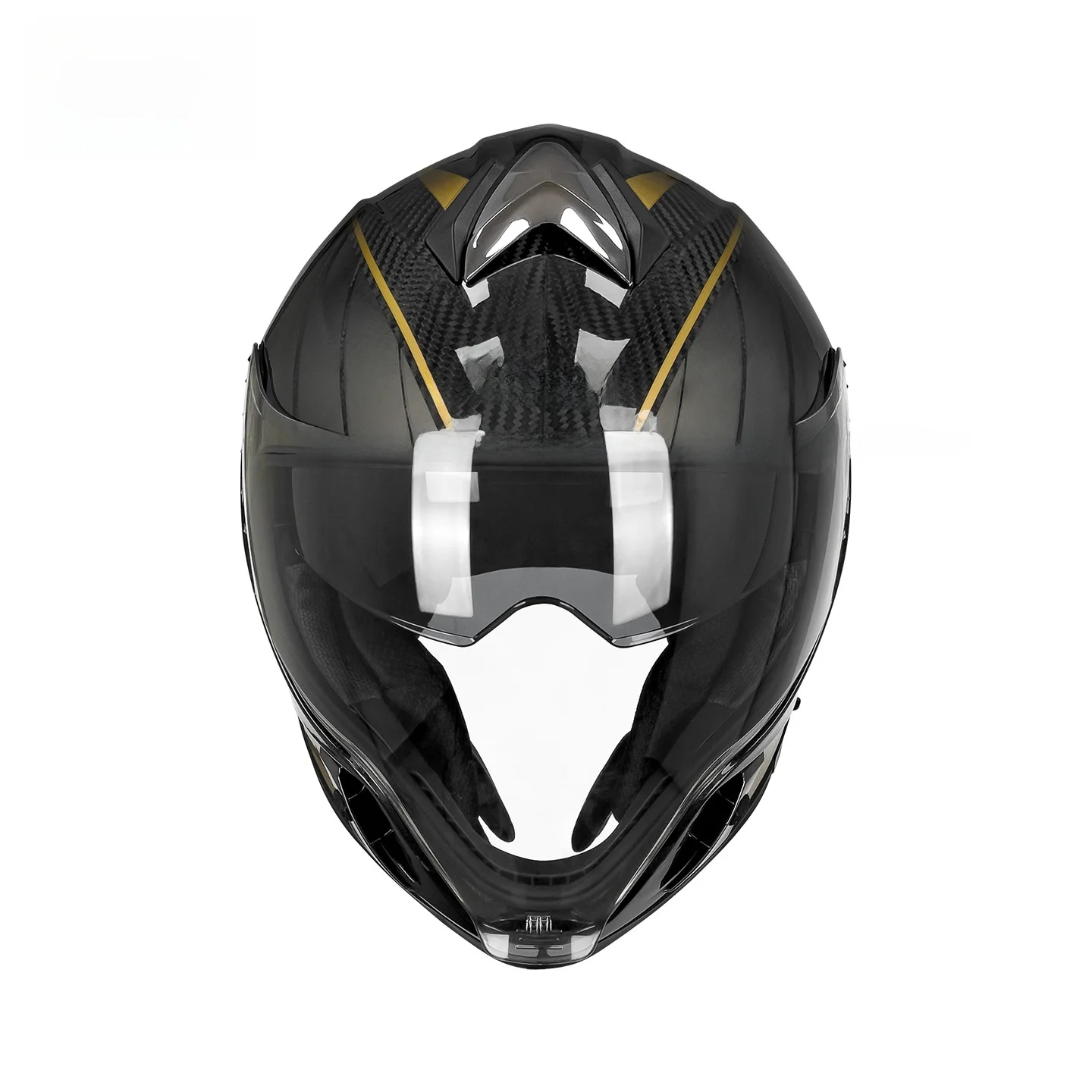 Motorcycle Helmet Carbon Fiber Motorcycle Full Face Helmet Large Rear Spoiler  Safety Riding Helmet 3C National
