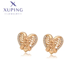 Xuping Jewelry New Fashion High Quality Heart Gold Color Stud Earring for Women Party Gifts X000720908