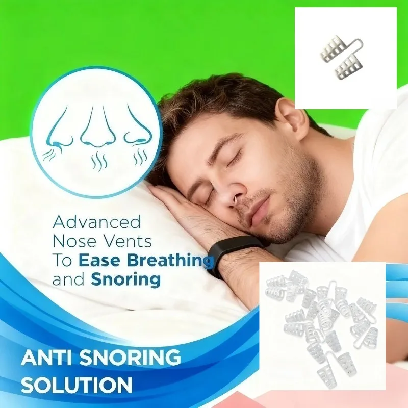 Mini pinza para la nariz antironquidos |   Lavable Suave | |   Silencioso Sleep BetterColored Snore Stopper Clip de nariz hueco, Better Slee