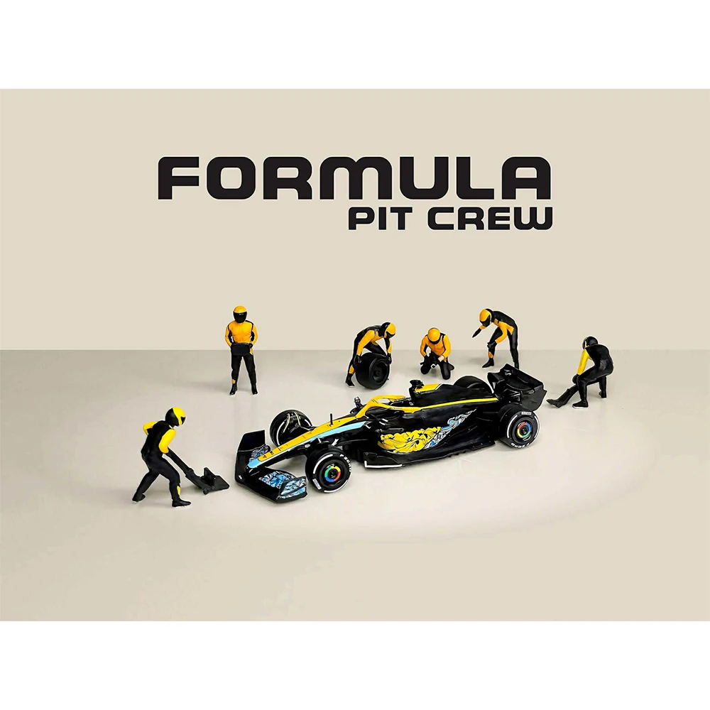 American Diorama 1/64 Pit Crew Model  Figures Set Diecast Team Model  Car, Perfect Gift for F1 Racing Fans Collectors