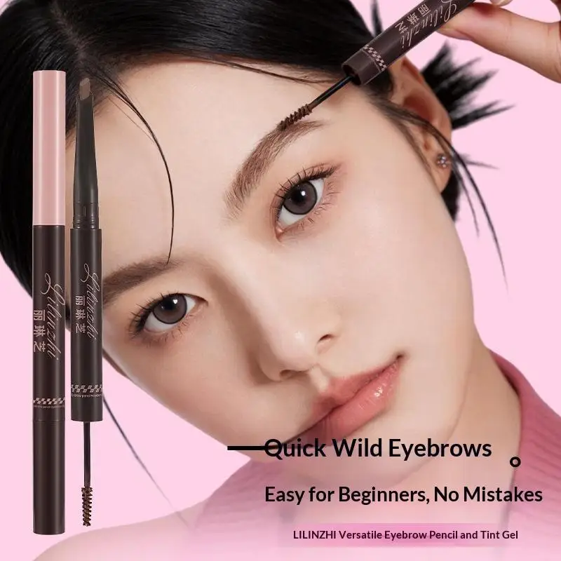 2 In 1 Eyebrow Pencil And Tinted Brow Gel Smudge Proof Long Lasting Natural  for Women Daily Makeup Use
