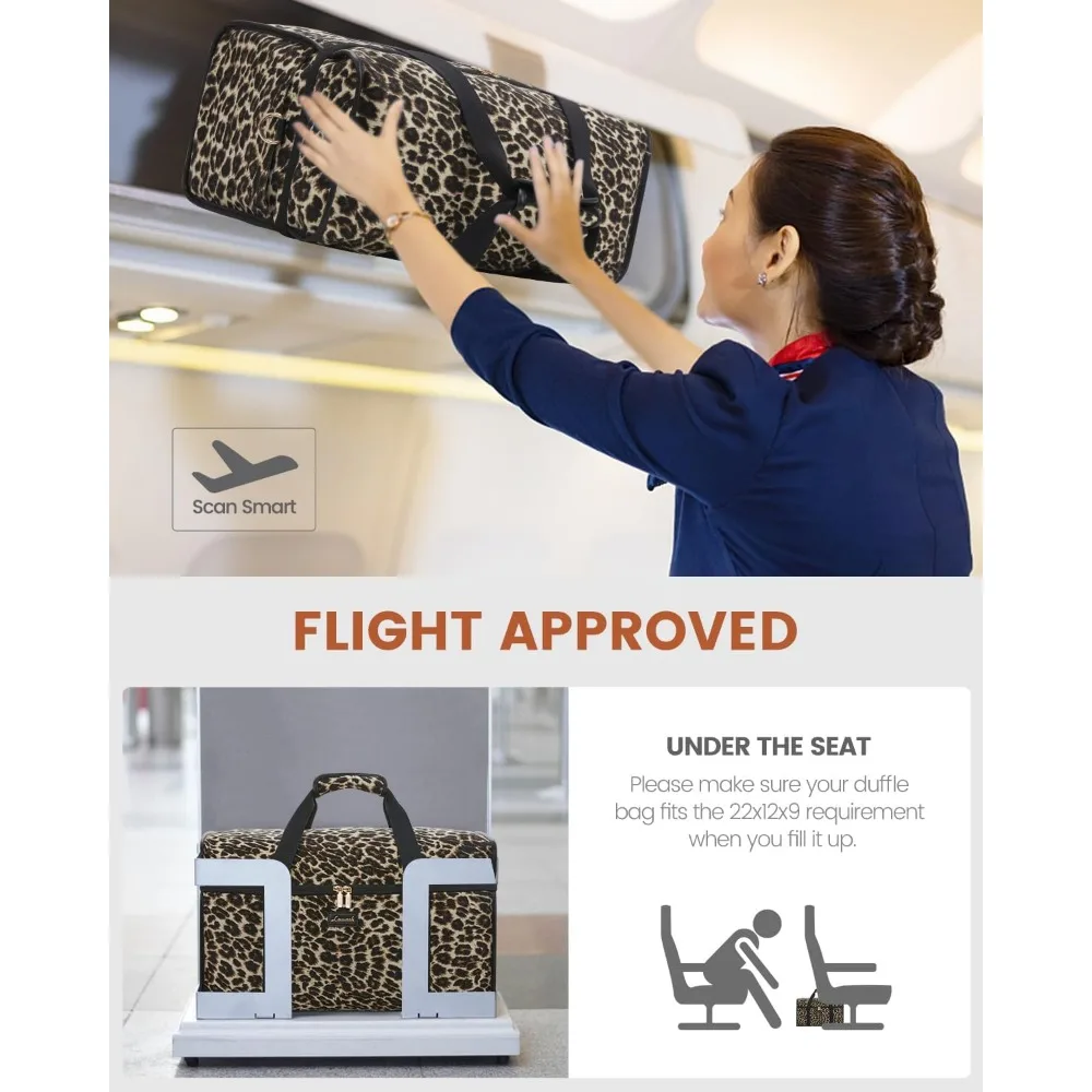 مجموعة حقيبة حمل لعطلة نهاية الأسبوع مع أدوات الزينة وجيب مبلل، واق من 3 قطع للسفر للرحلات الليلية #6