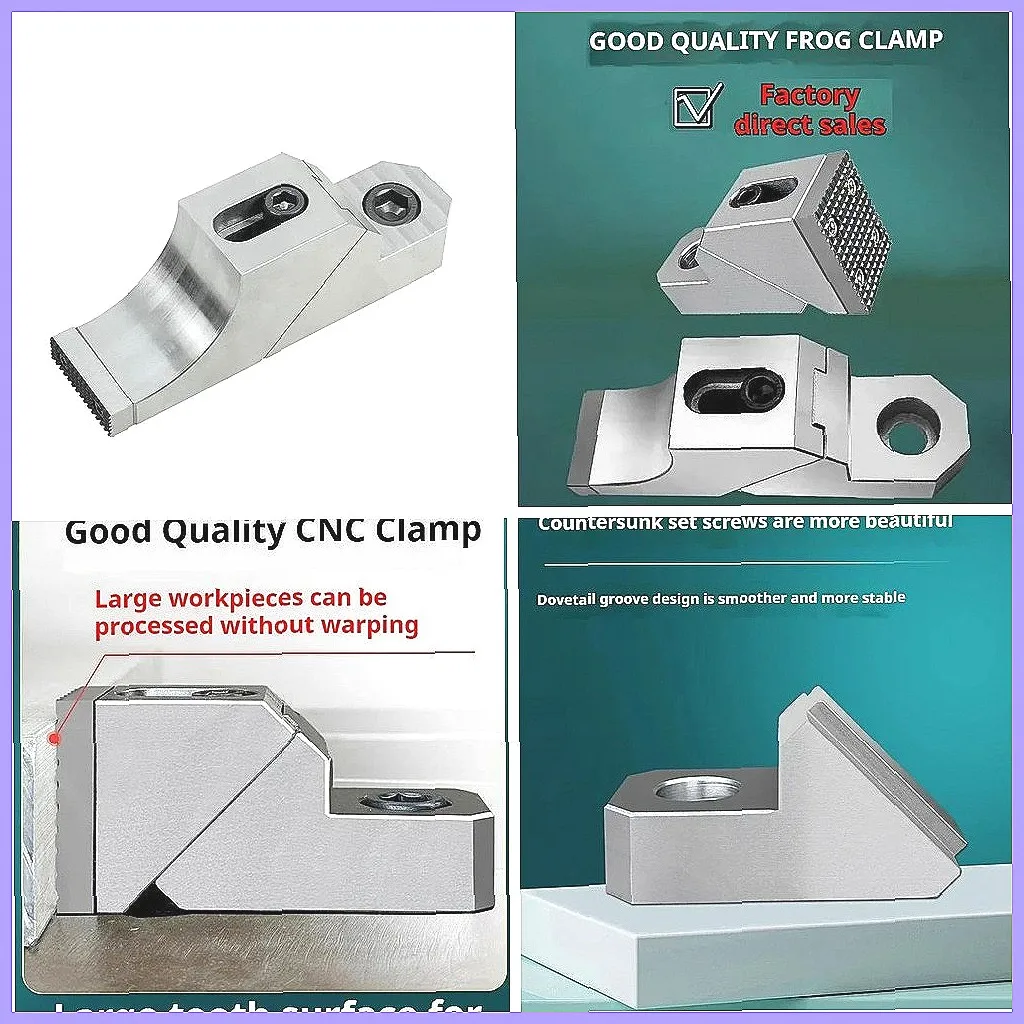 

Зажим для бокового крепления M12 CNC, плоские тиски для верстака, прецизионный инструмент для фиксации заготовок, зажимы-«лягушки» OK Vise для фрезерования