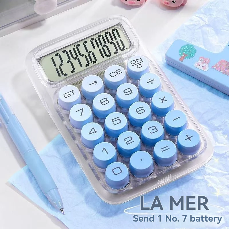 Transparent Large Screen Large Buttons High Appearance Level Calculator Portable Specially Designed For Students