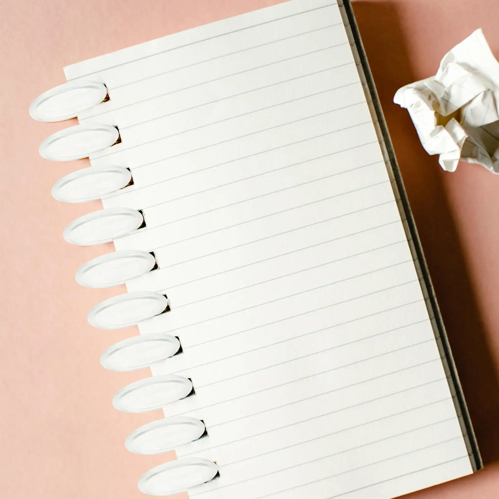 55pcs Discbound Discs Clear Plastic Binder Supplies Round Corner for Notebooks Planner Binding Buckle Tools Use