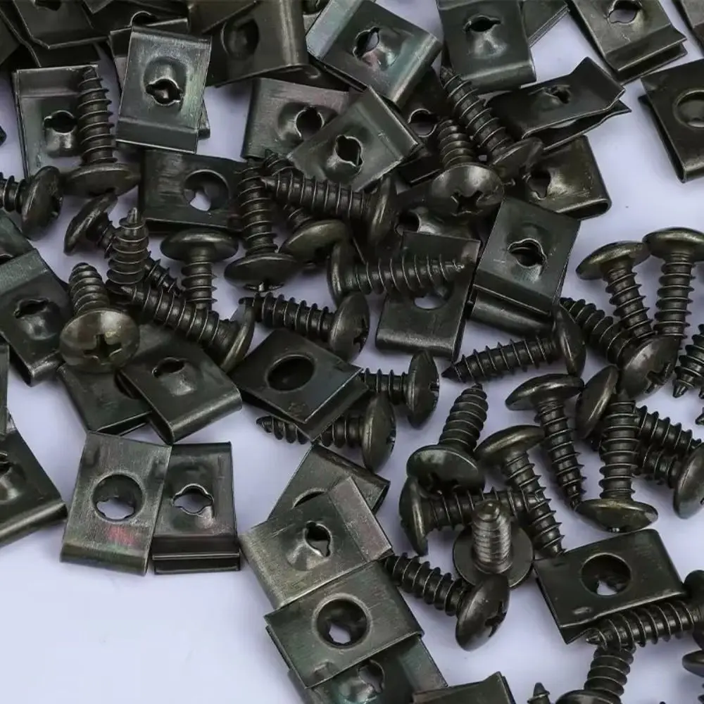 Anti-rust Car Metal Screw Fastener Corrosion Resistant Self-Tapping Screws U-Type Clip Iron Sheet Kit Protection