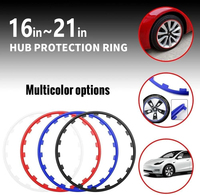 Heavy Duty Car Wheel Guard Rim Protecting Trim Ring 17/18/19/20/21 Inch 4 Packs For Tesla Model 3 Y For BMW Benz Audi Hyundai