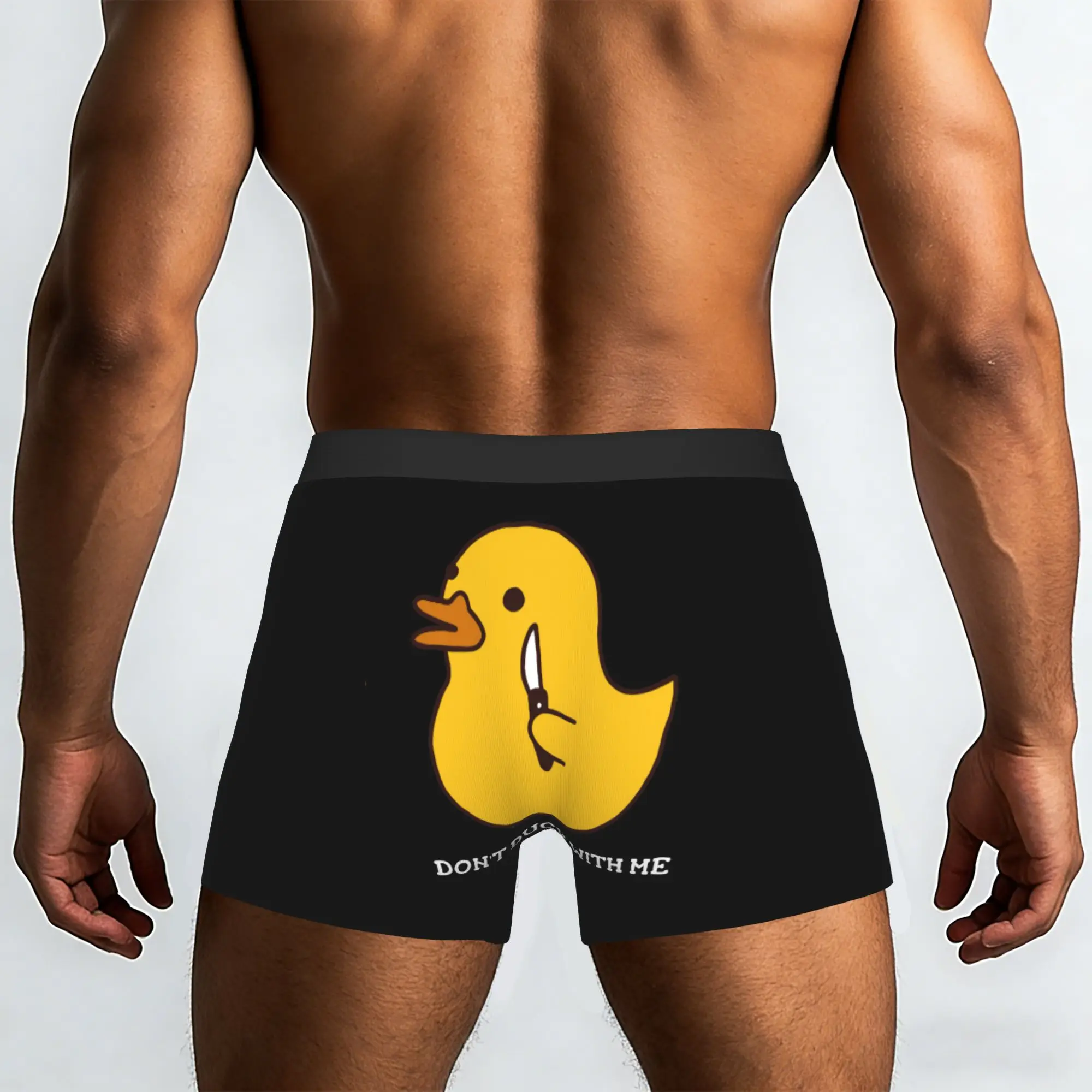 Custom Don't Duck With Me Rubber Duck Switchblade Boxers Shorts Mens  Briefs Underwear Funny Underpants