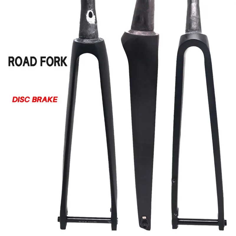 No logo Full carbon bike fork full internal cable alignment thru-axle rigid bike fork spinal canal carbon fibre reinforced
