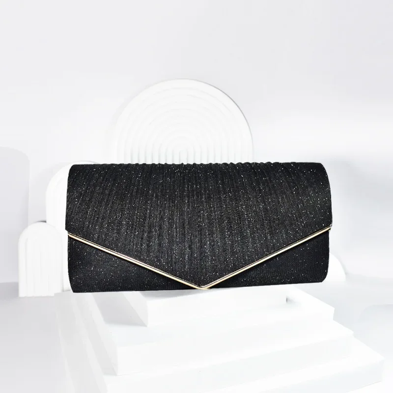 New Women's Fashion Banquet Bag Evening Dress Bag Handheld Bag Folded Flash Wedding Bag Ball Party Bag