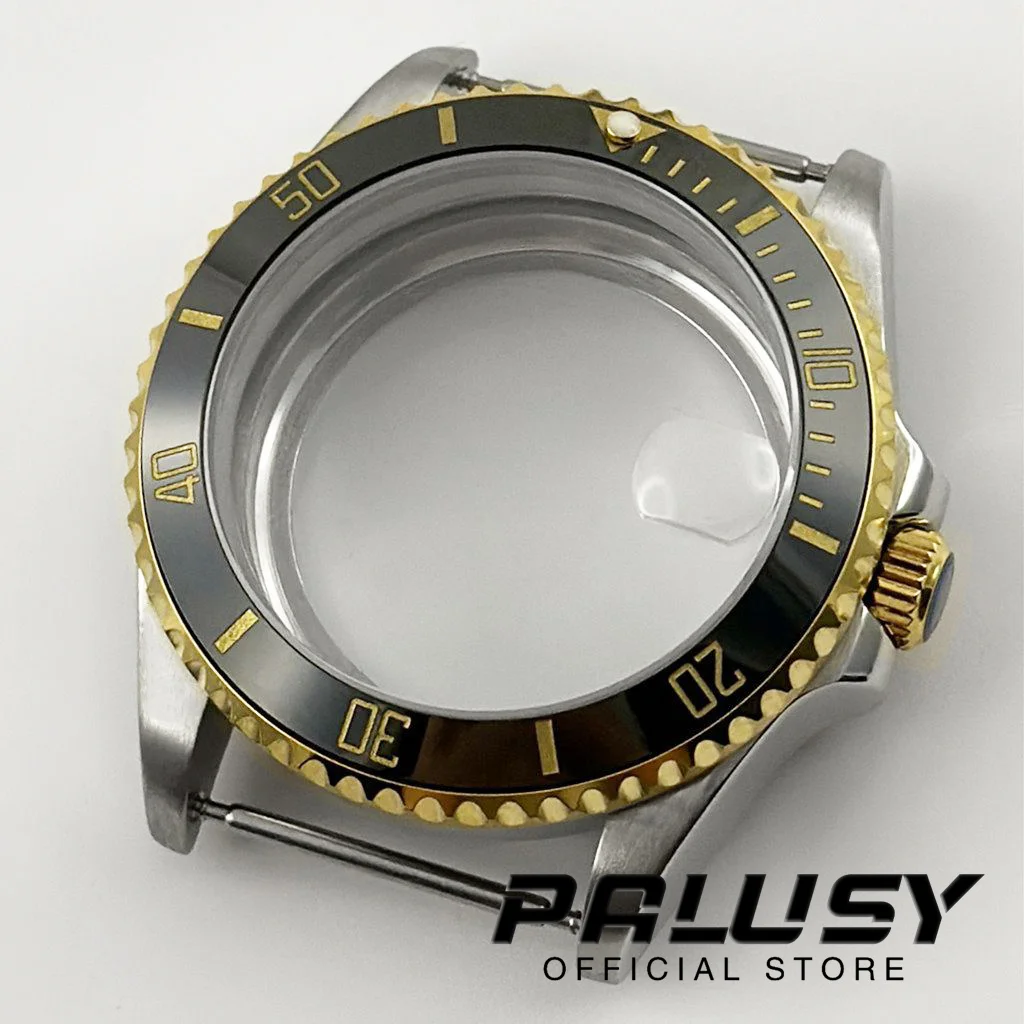 38MM Fit NH34 NH35 NH36 NH38 NH70 NH72 ETA 2824 PT5000 Movement NH35 SUB Ceramic Insert Sapphire Crystal Watch Case