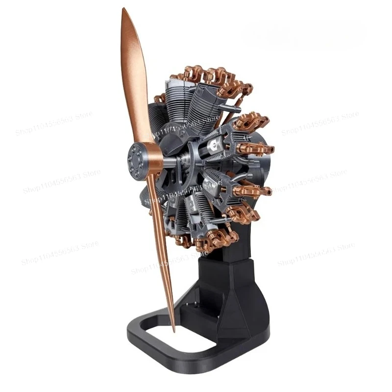 Six Star Nine Cylinder Electric Anatomical Engine Model NK0917, Exquisite Mechanical Toy