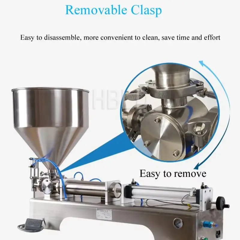 Paste Dispenser Machine Semi‑Auto Pneumatic Filler For Jam Ointment Cosmetic Cream Bottling Work