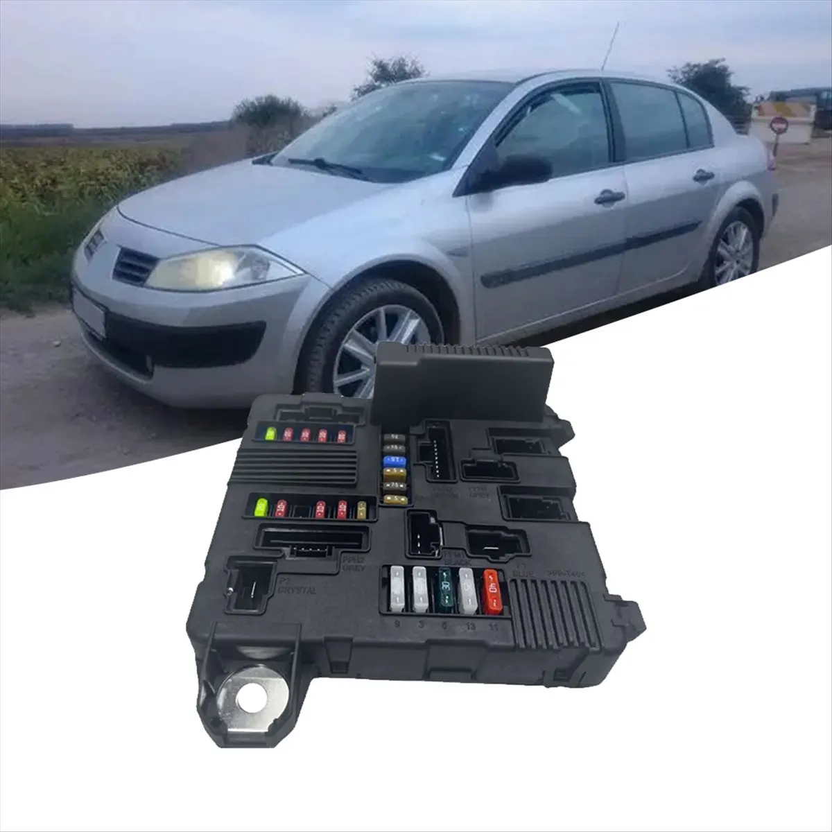 #56V Car Engine Fuse Box Battery Protection Module For Renault Megane,Car Battery Fuse Box Megane II,(Plastic+Metal)
