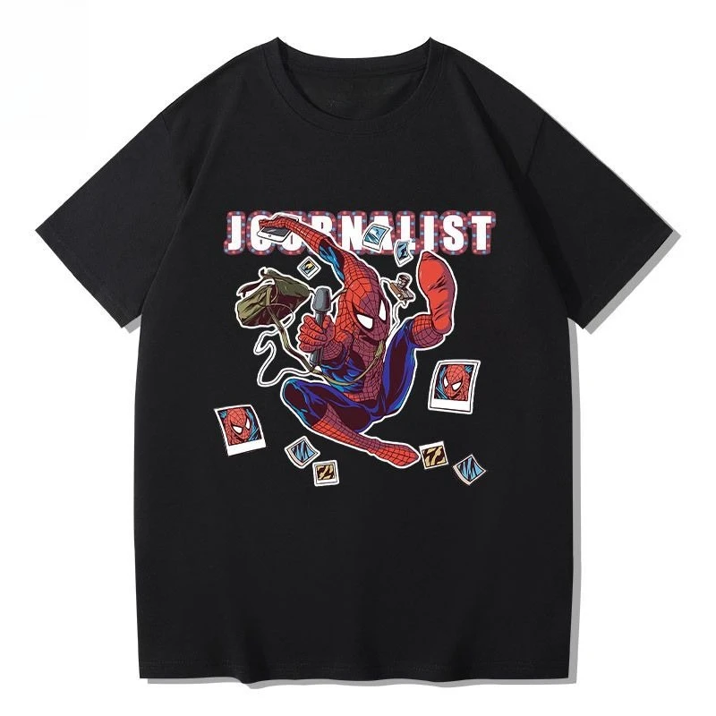 

Marvel Genuine Wei Spider-Man Joint Printed Short Sleeve T-Shirt Men's New Summer T-Shirt Men's and Women's Short Sleeves