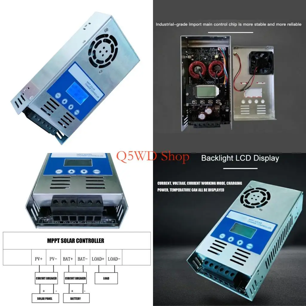 Q5WD Heavy Duty 60A Solar Charging Controller With Three Stage Charging Mode