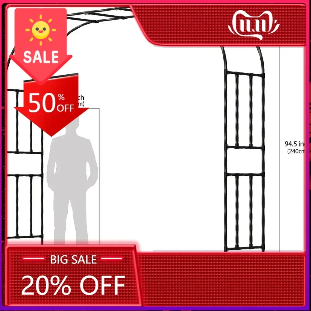 

Бестселлер: Стильная металлическая садовая решетка 240 см для вьющихся растений, декор для свадебных арок на открытом воздухе, патио и заднего двора